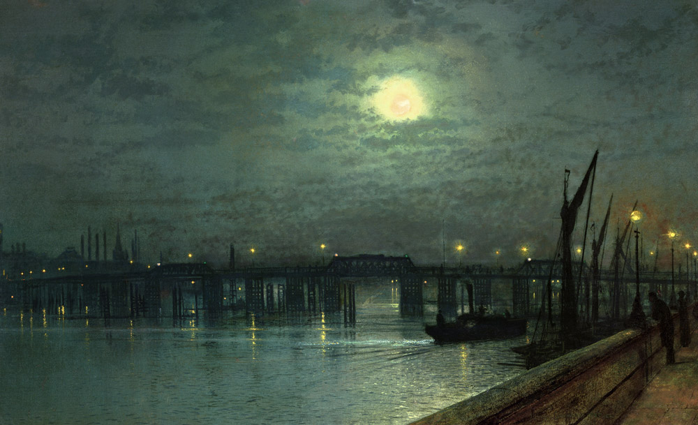 Battersea Bridge by Moonlight a John Atkinson Grimshaw