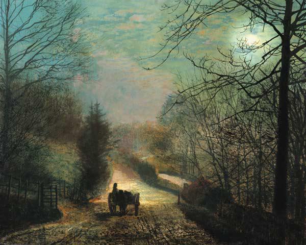 Paesaggio invernale al chiaro di luna - dipinto di Karl Eduard ...