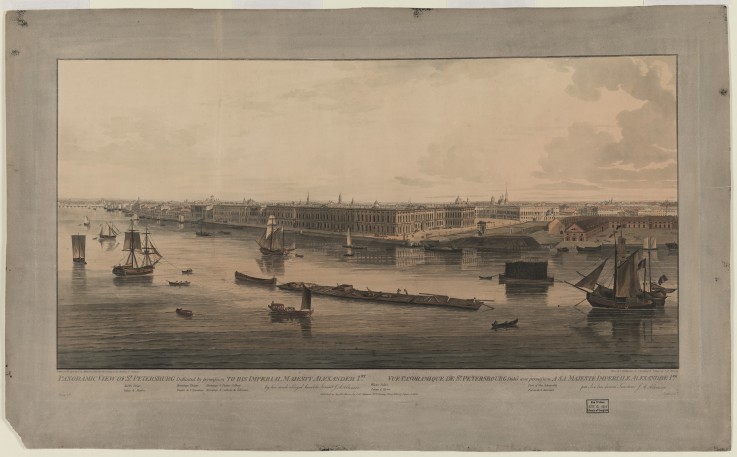 Panoramic view of Saint Petersburg a John Augustus Atkinson