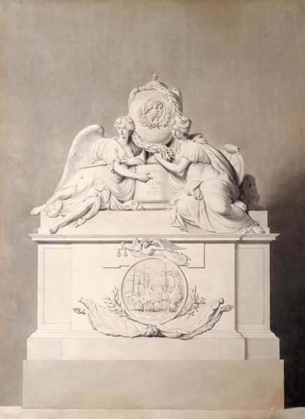 Design for the Monument to Captains Harvey and Hutt in Westminster Abbey a John Bacon