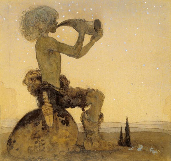 A Fairy Shepherd, 1910 (w/c on paper) a John Bauer