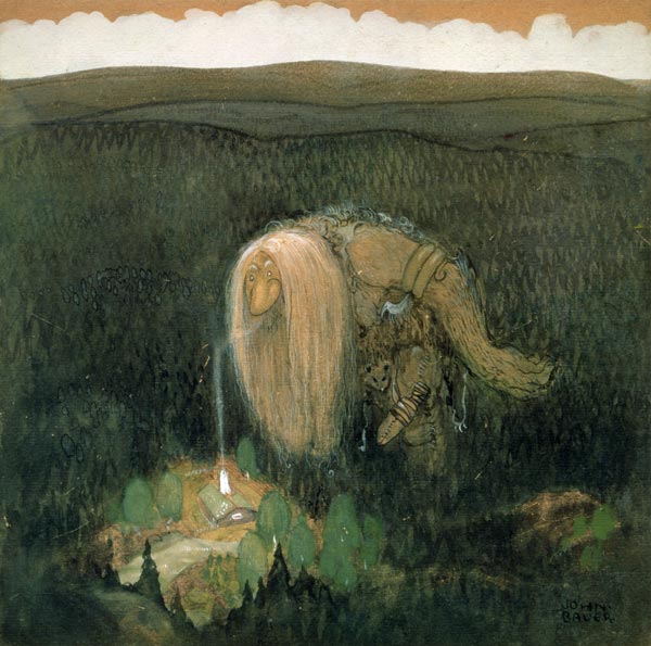 A Forest Troll, c.1913 (w/c on paper) a John Bauer