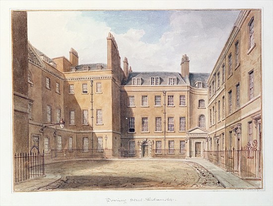View of Downing Street, Westminster a John Buckler
