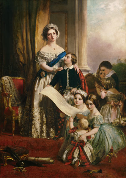 Queen Viktoria of England with her children a John Calcott Horsley