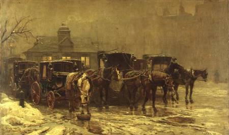 London cab stand a John Charles Dollman