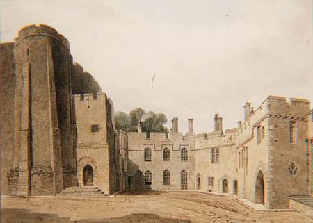The Inner Court of Berkeley Castle, Gloucestershire, looking North-East a John Chessell Buckler