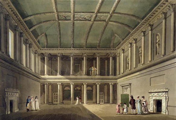 Interior of Concert Room, from 'Bath Illustrated by a Series of Views', engraved by John Hill (1770- a John Claude Nattes