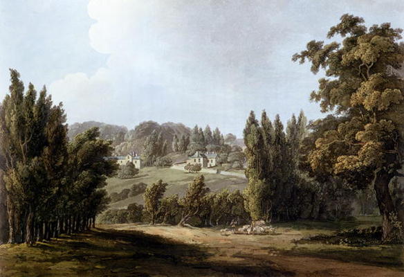 'The Hermitage' at Montmorency, 1809 (colour litho) a John Claude Nattes