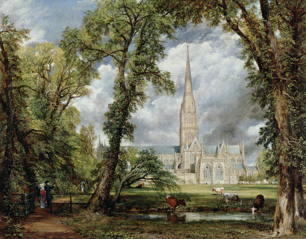 La cattedrale di Salisbury vista dal giardino del vescovo a John Constable