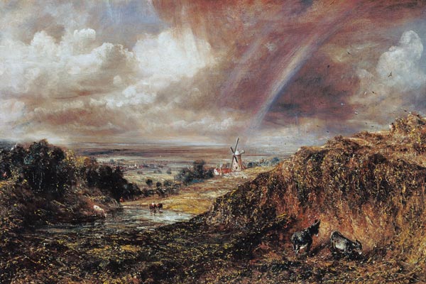 Hampstead heath with a rainbow a John Constable