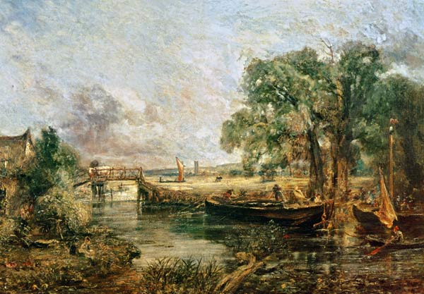 Sketch for 'View on the Stour near Dedham' 1821-22 a John Constable