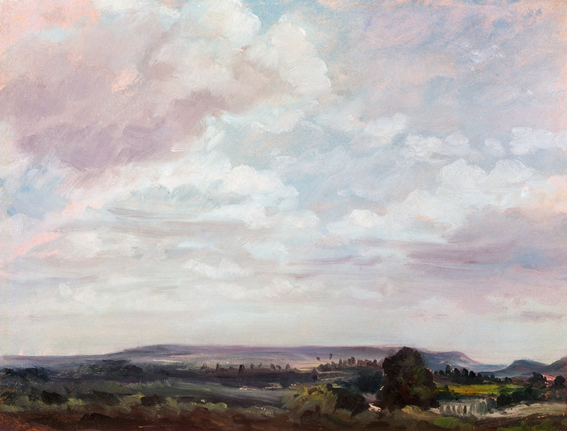 View in Wiltshire a John Constable