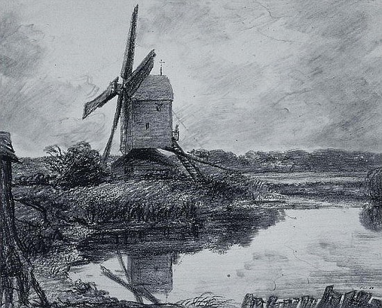 A mill on the banks of the River Stour a John Constable