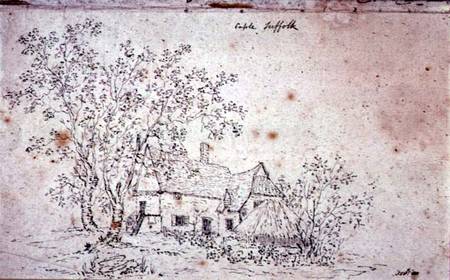 Cottage at Caple, Suffolk a John Constable