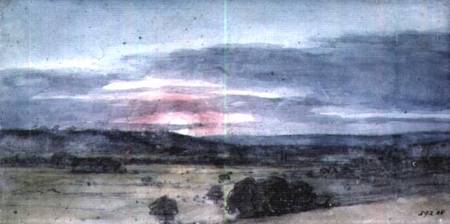 Dedham Vale from East Bergholt: Sunset a John Constable