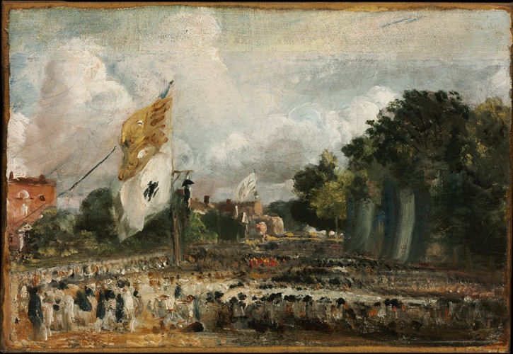Celebration of the General Peace of 1814 in East Bergholt, 1814 a John Constable