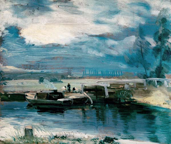 Small boats on the Stour a John Constable