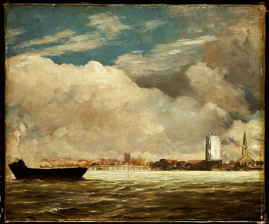 On the Thames near Battersea Bridge, c.1816 a John Constable