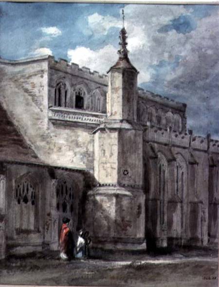 Part of the Exterior of East Bergholt Church: The North Side a John Constable