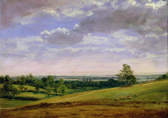 View from Highgate Hill (oil on canvas) a John Constable