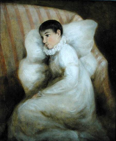 Young Girl resting on a Sofa a John Constable
