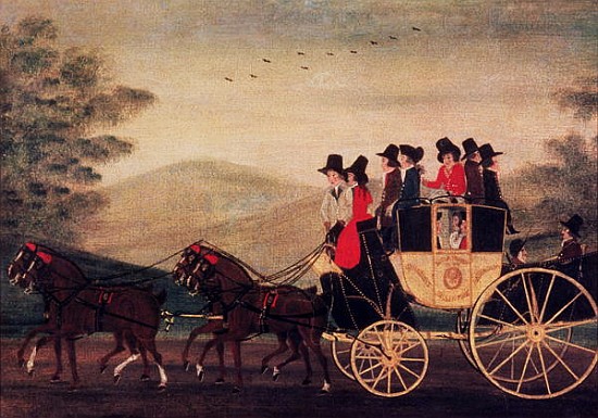 The Sudbury, Hedingham and Braintree Stagecoach, c.1813 a John Cordrey