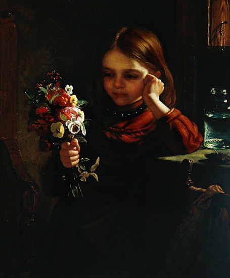 Girl with Flowers a John Davidson