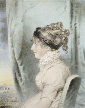 Portrait von Eliza Were Holdsworth, im Profil nach links