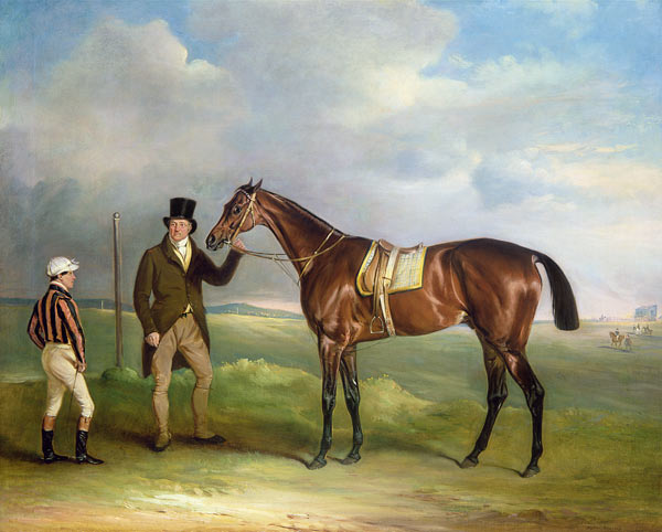 The Marquess of Cleveland's 'Chorister', held by trainer John Day Snr., with jockey John Day Jnr., a a John E. Ferneley il Giovane