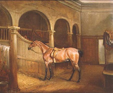 Lord Villiers' Roan Hack in the Stables at Middleton Park a John E. Ferneley il Giovane