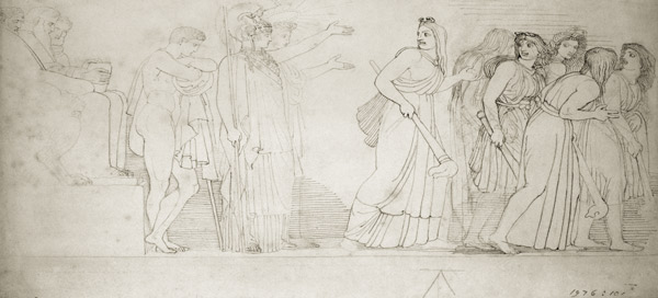 The Furies Departing from Athena, Apollo and Orestes  & a John Flaxman