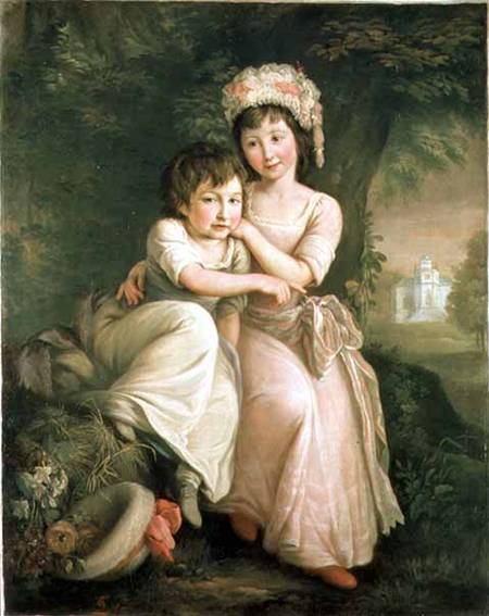 Portrait of Stephen Peter and Mary Anne Rigaud as Children a John Francis Rigaud