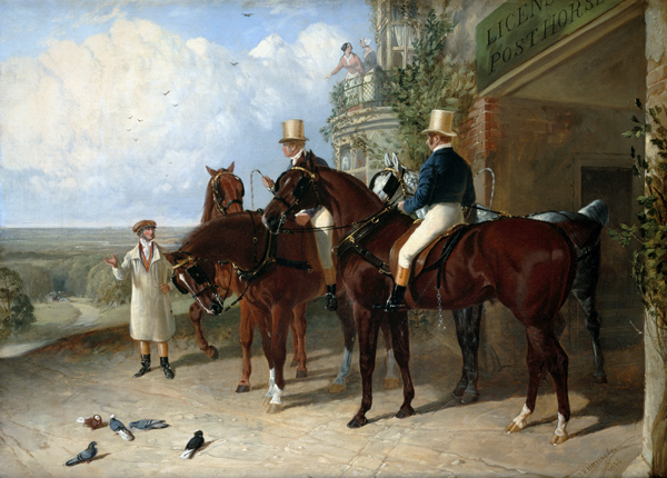 Postilions on her horses in expectation of a mail coach a John Frederick Herring Il Vecchio