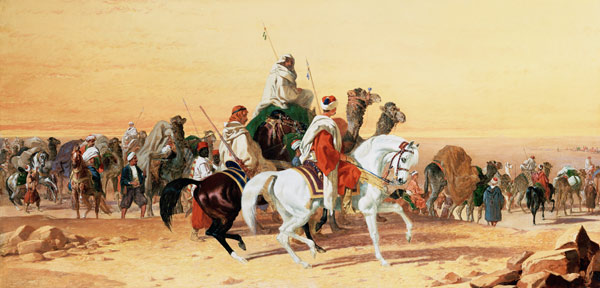 An Arab caravan a John Frederick Herring Il Vecchio