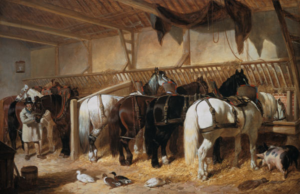 Team horses in the stable a John Frederick Herring Il Vecchio