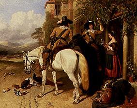 Rider in front of a tavern a John Frederick Herring Il Vecchio