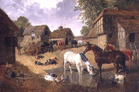 Loading the Hay Wagon a John Frederick Herring il Giovane