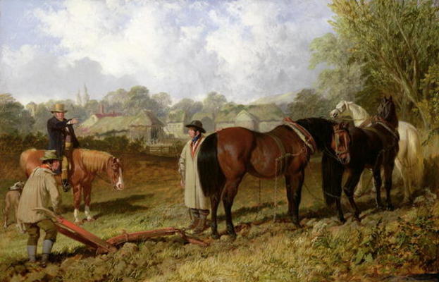 Morning: Preparing to Plough, 1848 (oil on canvas) a John Frederick Herring Snr