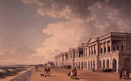North-east view of Bentinck's Buildings, the Beach, Madras a John Gantz
