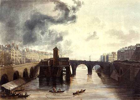 Pont Notre Dame, from 'Views on the Seine' a John Gendall