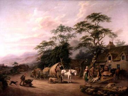 A Country Scene in Ireland a John George Mulvany