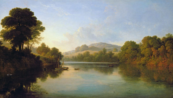 Great Barr, Staffordshire (oil on canvas) a John Glover