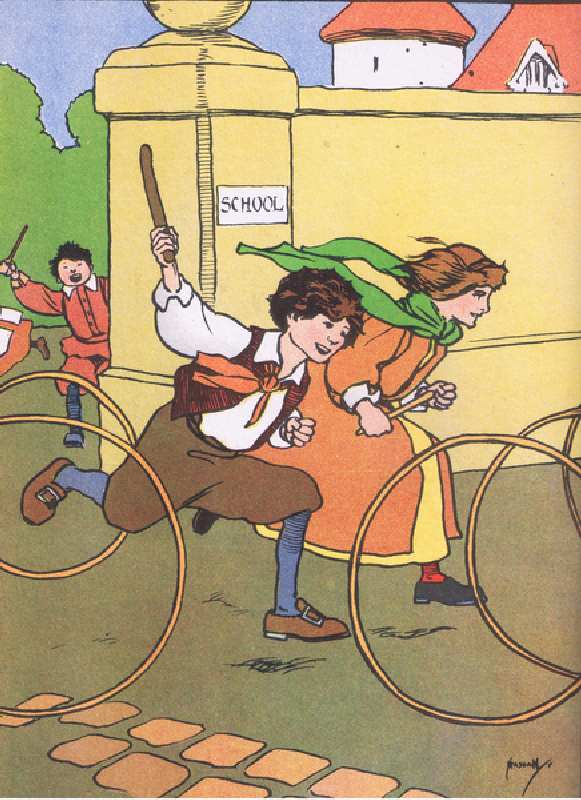 Coming out to play (Girls and Boys come out to play), from Blackies Popular Nursery Rhymes published a John Hassall