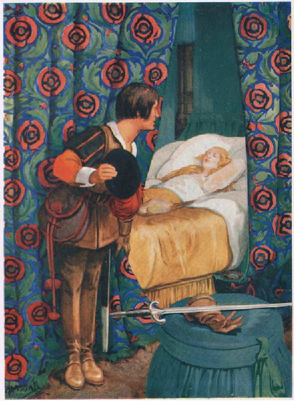 Sleeping Beauty (litho) a John Hassall