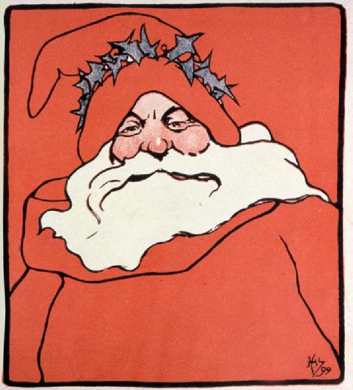 Father Christmas, cover of The Favourite, 1899 (colour litho) a John Hassall