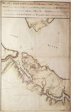 British map of the Siege of Yorktown