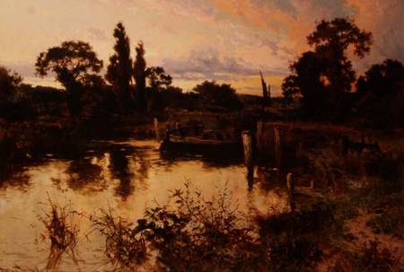 The River at Sunset a John Horace Hooper