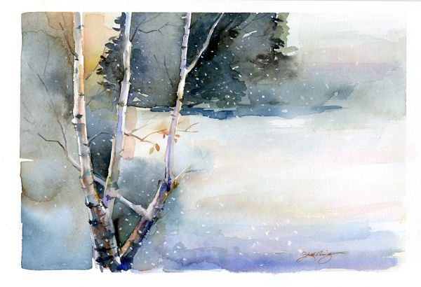 Birch in Winter a John Keeling