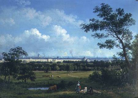 A View of Regent's Park and the Colosseum from Primrose Hill a John Knox