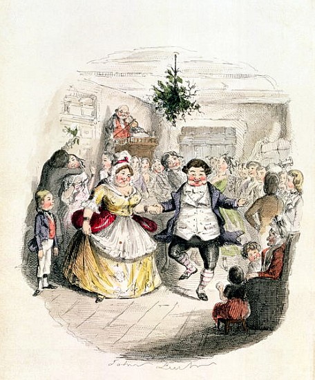 Mr Fezziwig''s Ball, from ''A Christmas Carol'' Charles Dickens (1812-70) 1843 a John Leech